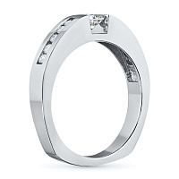 화이트 골드 다이아몬드 반지 - изображение 4