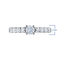 화이트 골드 다이아몬드 반지 - изображение 3