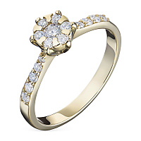 화이트 골드 다이아몬드 반지 - изображение 1