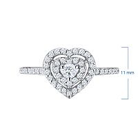 화이트 골드 다이아몬드 반지 - изображение 2