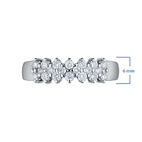 화이트 골드 다이아몬드 반지 - изображение 3