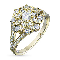 화이트 골드 다이아몬드 반지 - изображение 1