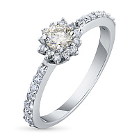 화이트 골드 다이아몬드 반지 - изображение 1