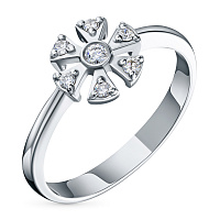 화이트 골드 다이아몬드 반지 - изображение 1