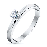 화이트 골드 다이아몬드 반지 - изображение 1
