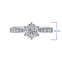 화이트 골드 다이아몬드 반지 - изображение 3