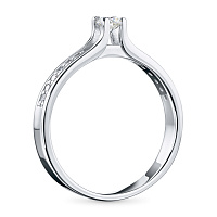 화이트 골드 다이아몬드 반지 - изображение 4