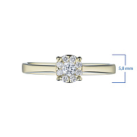 화이트 골드 다이아몬드 반지 - изображение 3