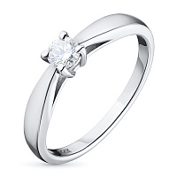 화이트 골드 다이아몬드 반지 - изображение 1