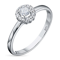 화이트 골드 다이아몬드 반지 - изображение 1