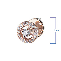 레드 골드 스터드 귀걸이 - изображение 3