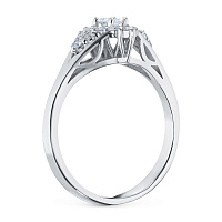 화이트 골드 다이아몬드 반지 - изображение 4