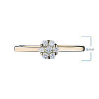 화이트 골드 다이아몬드 반지 - изображение 3