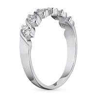 화이트 골드 다이아몬드 반지 - изображение 4