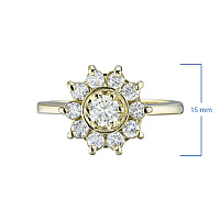 화이트 골드 다이아몬드 반지 - изображение 2