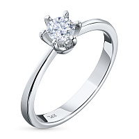 화이트 골드 다이아몬드 반지 - изображение 1