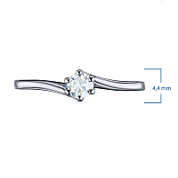 화이트 골드 다이아몬드 반지 - изображение 4