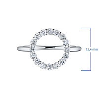 화이트 골드 다이아몬드 반지 - изображение 3