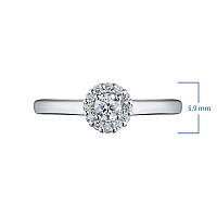 화이트 골드 다이아몬드 반지 - изображение 3