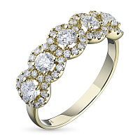 화이트 골드 다이아몬드 반지 - изображение 1