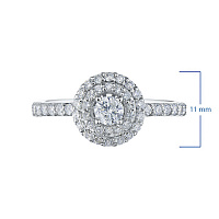 화이트 골드 다이아몬드 반지 - изображение 3