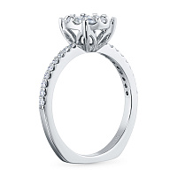 화이트 골드 다이아몬드 반지 - изображение 4