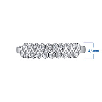 화이트 골드 다이아몬드 반지 - изображение 3