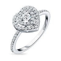 화이트 골드 다이아몬드 반지 - изображение 1