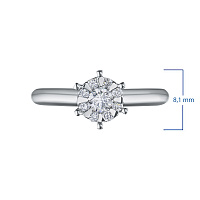 화이트 골드 다이아몬드 반지 - изображение 3