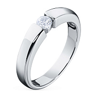 화이트 골드 다이아몬드 반지 - изображение 1