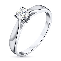 화이트 골드 다이아몬드 반지 - изображение 1