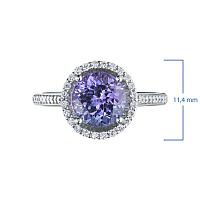 화이트 골드 다이아몬드 반지 - изображение 3