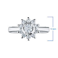 화이트 골드 다이아몬드 반지 - изображение 2