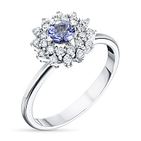 화이트 골드 다이아몬드 반지 - изображение 1