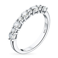 화이트 골드 다이아몬드 반지 - изображение 1