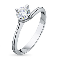 화이트 골드 다이아몬드 반지 - изображение 1